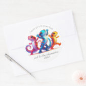 Farbenfrohe Salamander machen Salamander Slide Runder Aufkleber (Umschlag)