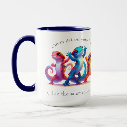 Farbenfrohe Salamander machen Salamander Slide Tasse (Links)