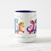 Farbenfrohe Salamander machen Salamander Slide Tasse (Zentrum)