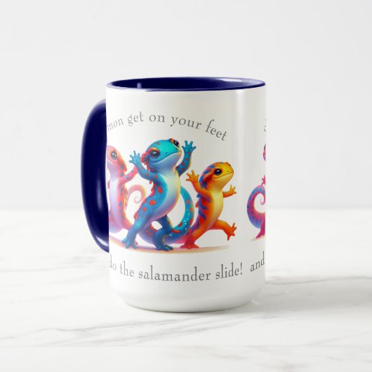 Farbenfrohe Salamander machen Salamander Slide Tasse (Vorderseite Links)