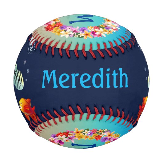 Farbenfrohe Salzwasserfische Baseball (Vorderseite)