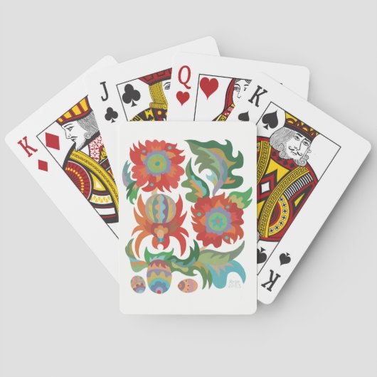 Farbenfrohe Samchykivka Spike Playing Cards Spielkarten (Rückseite)