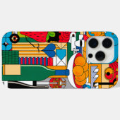 Farbenfrohe Sammlung geometrischer Pop Case-Mate iPhone Hülle (Rückseite (Horizontal))