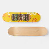 Farbenfrohe Sandwich Stack Kunstwerk Skateboard (Horizontal)