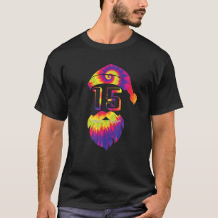 Farbenfrohe Santa Krawatte-Färbung 15 Jahre alt 15 T-Shirt