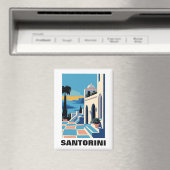 Farbenfrohe Santorin Griechenland Architektur Male Magnet (In Situ (Geschirrspüler))