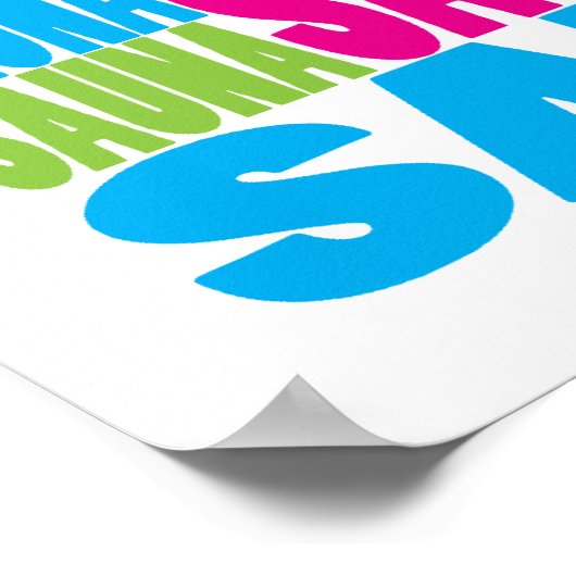 Farbenfrohe Sauna Poster (Ecke)