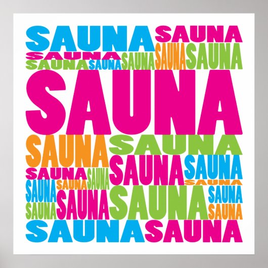 Farbenfrohe Sauna Poster (Vorne)