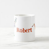 Farbenfrohe Saxophon Personalisiert Kaffee Tasse (Mittel)