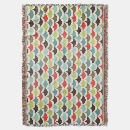 Farbenfrohe Scalloping Decke (Vorderseite Vertikal)