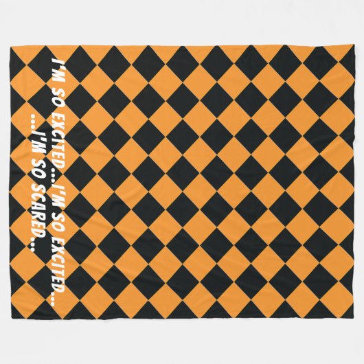 Farbenfrohe Schachbretter - All Hallow' Eve Fleecedecke (Vorderseite (Horizontal))