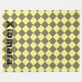 Farbenfrohe Schachbretter - Bananenmantel Fleecedecke (Vorderseite (Horizontal))