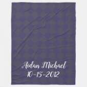 Farbenfrohe Schachbretter - Blues Fleecedecke (Vorderseite)