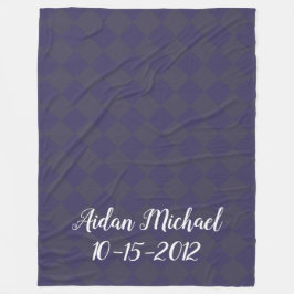 Farbenfrohe Schachbretter - Blues Fleecedecke