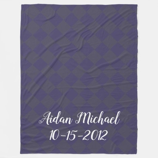 Farbenfrohe Schachbretter - Blues Fleecedecke (Vorderseite)