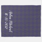 Farbenfrohe Schachbretter - Blues Fleecedecke (Vorderseite (Horizontal))