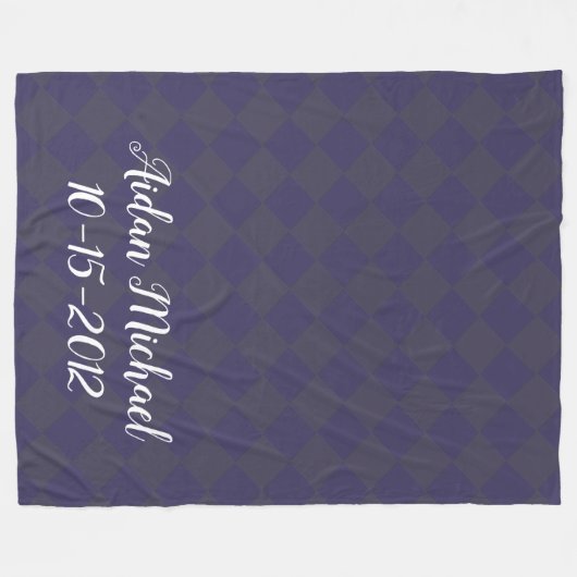 Farbenfrohe Schachbretter - Blues Fleecedecke (Vorderseite (Horizontal))