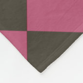 Farbenfrohe Schachbretter - Choco Cherry Fleecedecke (Ecke)