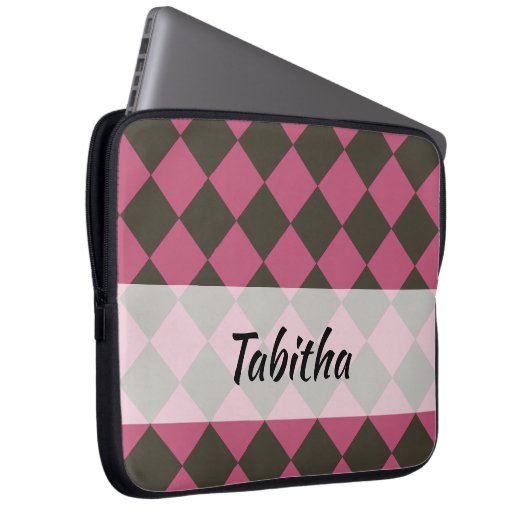 Farbenfrohe Schachbretter - Choco Cherry Laptopschutzhülle (Vorne Rechts)