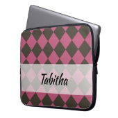 Farbenfrohe Schachbretter - Choco Cherry Laptopschutzhülle (Vorderseite Links)