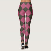 Farbenfrohe Schachbretter - Choco Cherry Leggings (Rückseite)