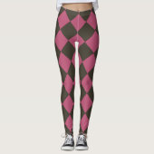 Farbenfrohe Schachbretter - Choco Cherry Leggings (Vorderseite)