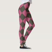 Farbenfrohe Schachbretter - Choco Cherry Leggings (Rechts)