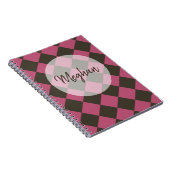 Farbenfrohe Schachbretter - Choco Cherry Notizblock (Rechte Seite)