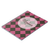 Farbenfrohe Schachbretter - Choco Cherry Notizblock (Linke Seite)