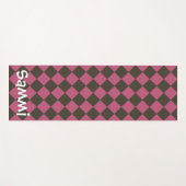 Farbenfrohe Schachbretter - Choco Cherry Yogamatte (Vorderseite (Horizontal))