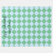 Farbenfrohe Schachbretter - Hauch von Minze Fleecedecke (Vorderseite (Horizontal))