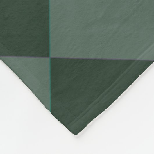 Farbenfrohe Schachbretter - Waldgrün Fleecedecke (Ecke)