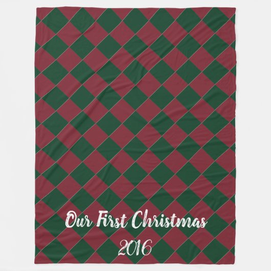 Farbenfrohe Schachbretts - Holiday Hues Fleecedecke (Vorderseite)