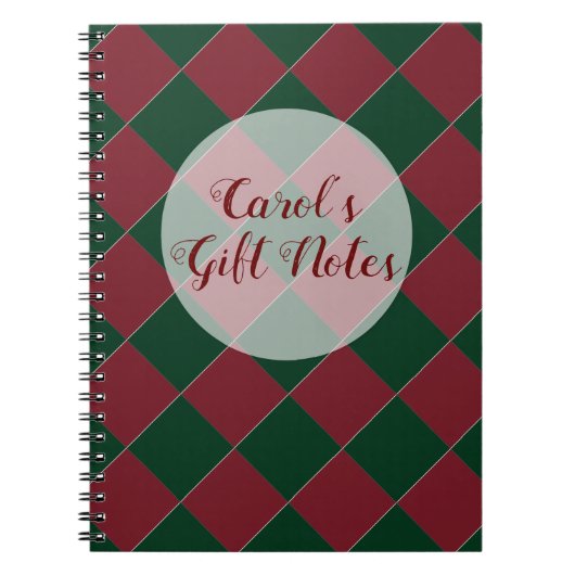 Farbenfrohe Schachbretts - Holiday Hues Notizblock (Vorderseite)