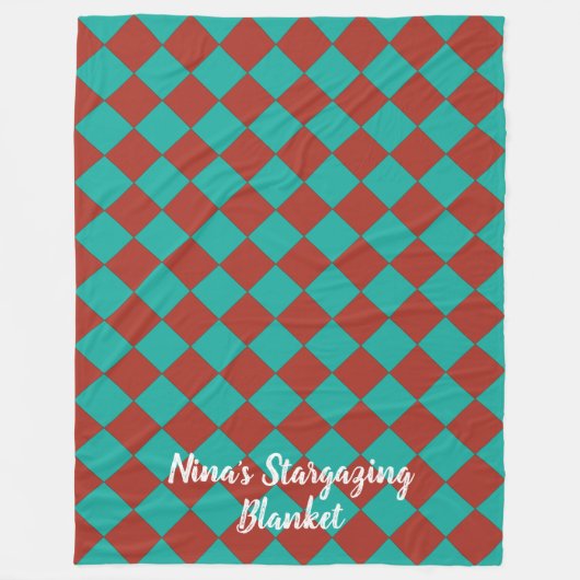 Farbenfrohe Schachbretts im Südwesten Fleecedecke (Vorderseite)