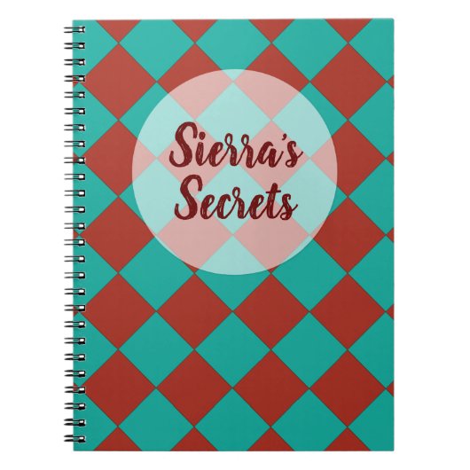 Farbenfrohe Schachbretts im Südwesten Notizblock (Vorderseite)