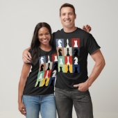 Farbenfrohe Schachfiguren Pop-Art-Musterdesign T-Shirt (Unisex)