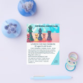 Farbenfrohe Schachpartien, Schachklubwerbung Flyer (Einzeln)