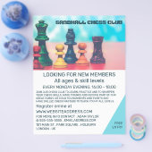Farbenfrohe Schachpartien, Schachklubwerbung Flyer (Einzeln)