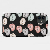 farbenfrohe Schädel auf schwarz Case-Mate iPhone Hülle (Rückseite (Horizontal))