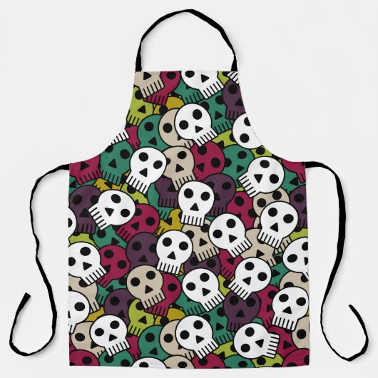 Farbenfrohe Schädel Schürze (Vorderseite)