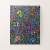 Farbenfrohe Schädel Schwieriges Puzzle (Vertikal)