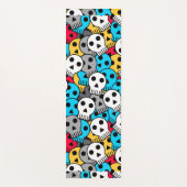 farbenfrohe Schädel Yogamatte (Vorderseite)