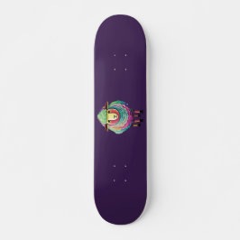 Farbenfrohe Schaf-Illustration Skateboard