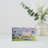 Farbenfrohe Schafsleuchten und bewölkte Sky Busine Visitenkarte (Stehend Vorderseite)