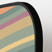 Farbenfrohe Schallwellen Pickleball Schläger (Linke Seite)