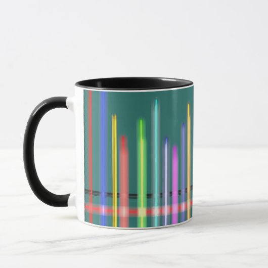 farbenfrohe Schallwellen Tasse (Links)