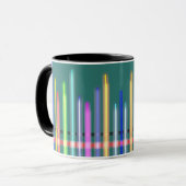 farbenfrohe Schallwellen Tasse (Vorderseite Links)