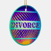 Farbenfrohe Scheidungsdisco Keramik Ornament (Rechts)