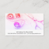 Farbenfrohe Schere Tape Thread Seamstress Visitenkarte (Rückseite)